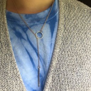 Goldtone slip pendant necklace